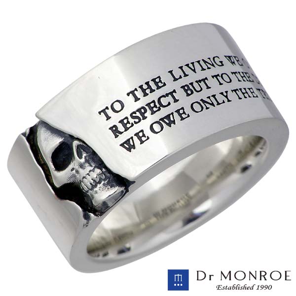 【ポイント2倍！マラソン期間中】 ドクターモンロー Dr MONROE リング 指輪 メンズ シルバー ジュエリー スカル メッセージ 13～23号 925 スターリングシルバー FC-114SE-SV