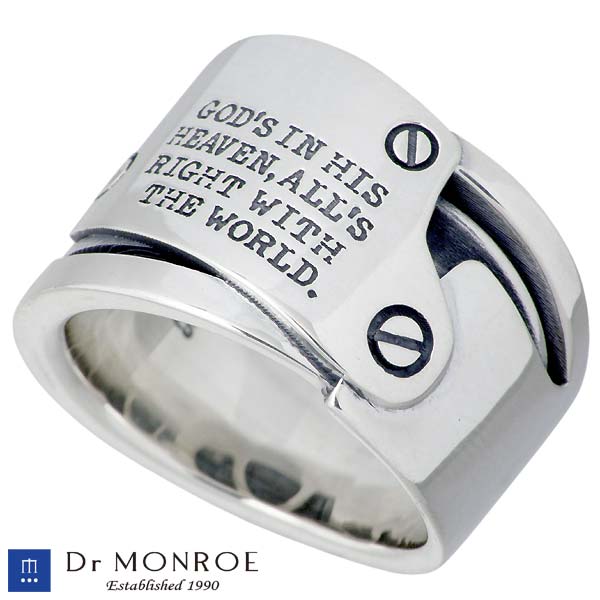 【楽天市場】ドクターモンロー Dr MONROE リング 指輪 メンズ シルバー ジュエリー メッセージ 13～23号 925 スターリング