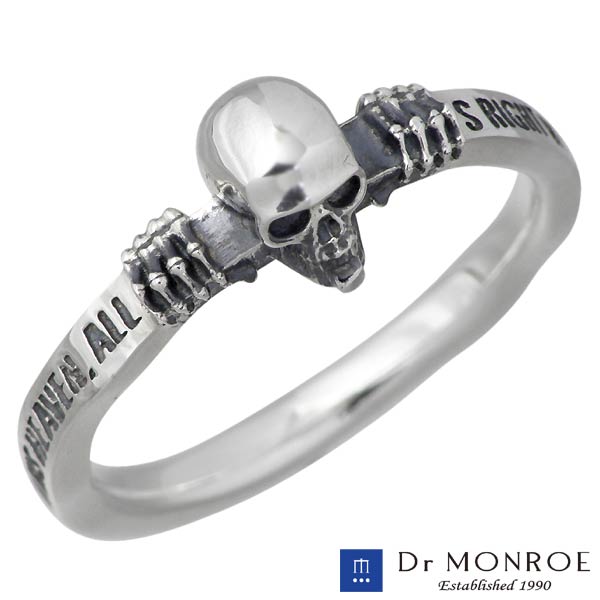 ドクターモンロー Dr MONROE シルバー リング スカル ドクロ メッセージ 指輪 アクセサリー 7～23号 シルバー925 スターリングシルバー FC-262-SV｜Sies Rosso シーズ ロッソ