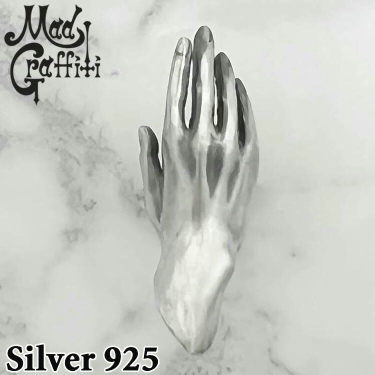 マッドグラフィティ Mad Graffiti シルバー ピアス アフェクション M ライト メンズ 1個売り 1P 片耳用 シルバー925 アクセサリー 右手 ハンド MG-PE-0019R