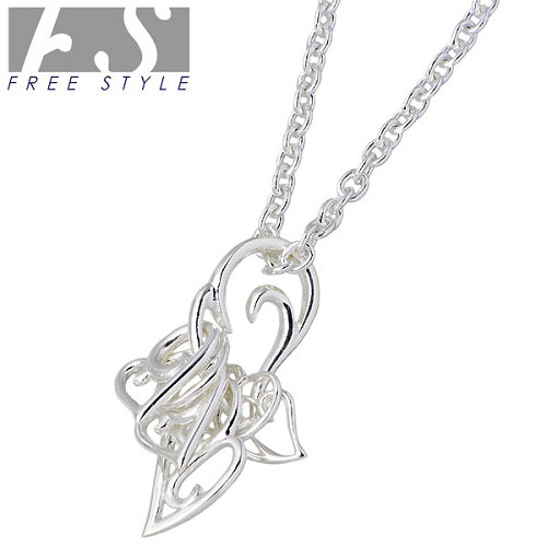 フリースタイル FREE STYLE ネックレス レディース ハート シルバー ジュエリー アラベスク チェーン付き 925 スターリングシルバー FSP-856CL50