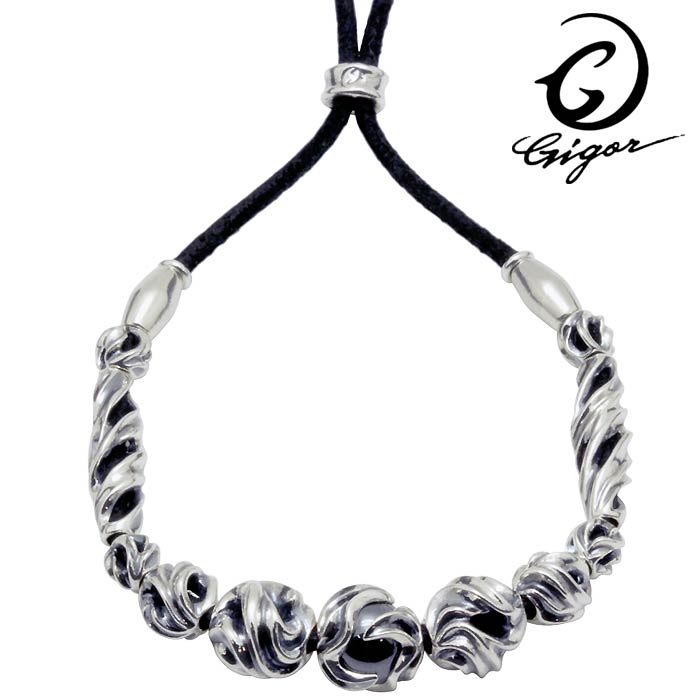 ジゴロウ GIGOR シルバー レザー　ブレスレット アクセサリー ウォーフォール NO-372