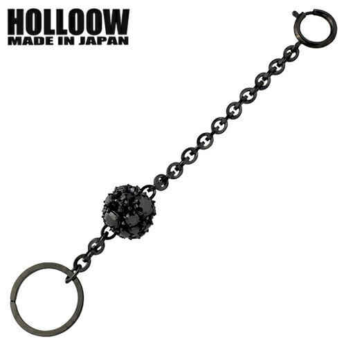 【ポイント2倍！マラソン期間中】 ホロウ HOLLOOW ラプソディー シルバー キーホルダー ブラックコーティング キュービック スカル ドクロ 髑髏 シルバー925 スターリングシルバー KHP-155BK