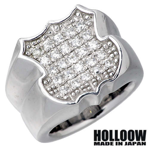 ホロウ HOLLOOW エンブレムΩ シルバー リング キュービック 10～25号 指輪 アクセサリー シルバー925 スターリングシルバー KHR-33SV