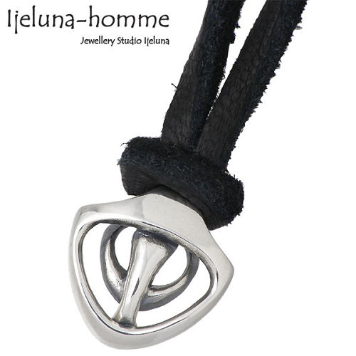 アイジェルナオム Ijeluna-homme ネックレス レディース メンズ シルバー ジュエリー スペース アンカー 革ヒモ 925 スターリングシルバー AT-019P