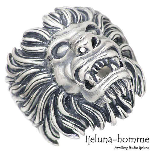 【ポイント2倍！マラソン終了まで】 アイジェルナ オム Ijeluna-homme ライオンver.2 シルバー リング 指輪 アクセサリー 15～22号 シルバー925 スターリングシルバー AT-045R｜Sies Rosso シーズ ロッソ