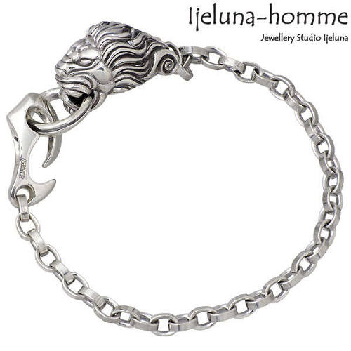 アイジェルナ オム Ijeluna-homme ライオンヘッド シルバー ブレスレット アクセサリー シルバー925 スターリングシルバー AT-046B