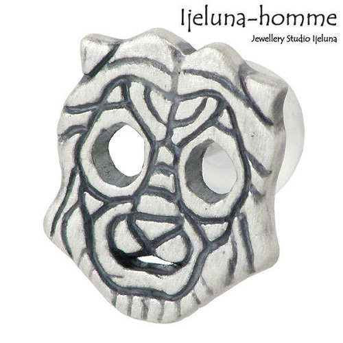 【ポイント2倍！20日まで！】 アイジェルナ オム Ijeluna-homme ビースト プレート シルバー ピアス アクセサリー 1個売り 片耳用 シルバー925 スターリングシルバー AT-054P 9,372円