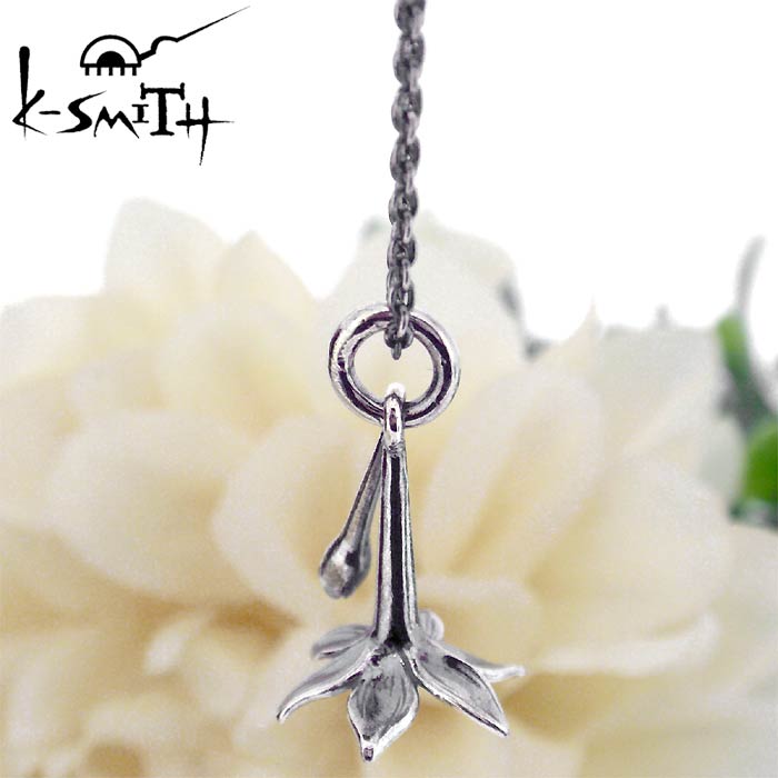 【ポイント2倍！マラソン期間中】 ケースミス K-SMITH バースデー フラワー シルバー ネックレス 11月ブバルディア Birthday Flower Pendant 40～50cm KF-N-11