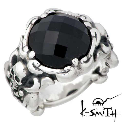 k-smithシルバーリング ブラックストーン