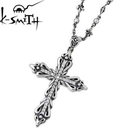 ケースミス K-SMITH ネックレス メンズ シルバー ジュエリー クロス L キュービック 925 スターリングシルバー KI-1276221LDWCZ 75,020円