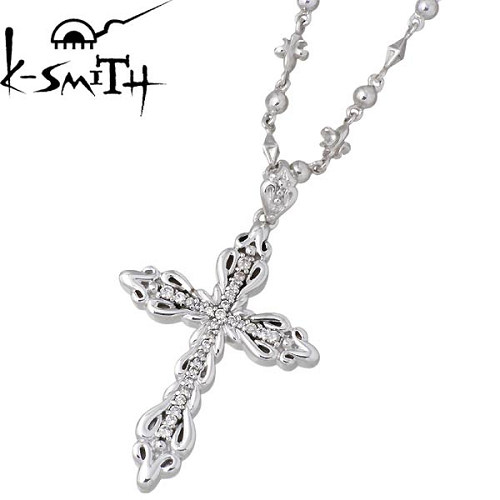 ケースミス K-SMITH ネックレス レディース クロス シルバー ジュエリー S キュービック 925 スターリングシルバー KI-1276226SDWCZ