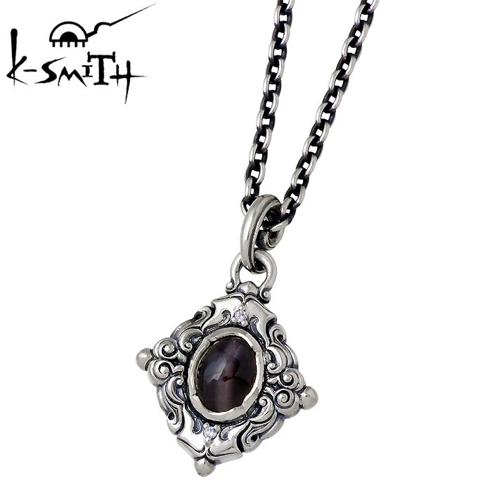 【ポイント2倍!マラソン終了まで】 ケースミス K-SMITH シルバー ネックレス アクセサリー シリマナイト キャッツアイ KSS-008-SHIRIMA-C|Sies Rosso シーズ ロッソ