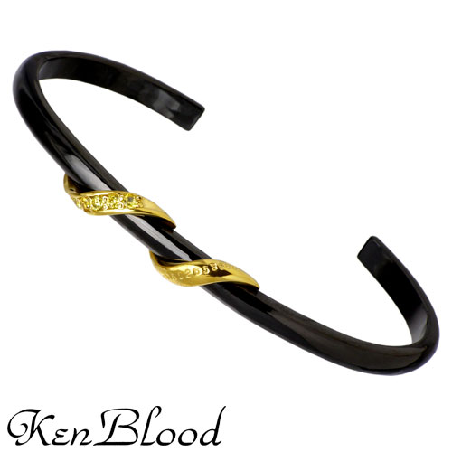【ポイント2倍！マラソン終了まで】 ケンブラッド KEN BLOOD スパイラル シルバー バングル アクセサリー キュービック ブレスレット アクセサリー CZ シルバー925 スターリングシルバー KB-KP-254｜Sies Rosso シーズ ロッソ