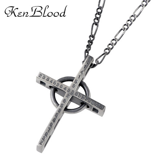ケンブラッド KEN BLOOD ネックレス レディース クロス シルバー ジュエリー S ラウンド 十字架 アンティーク仕上げ 925 スターリングシルバー KB-KP-280SV