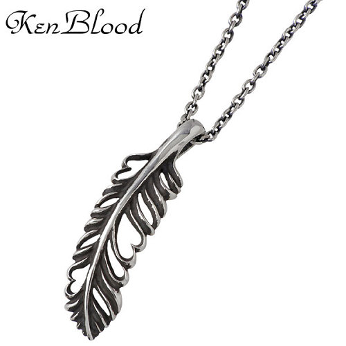 ケンブラッド KEN BLOOD フェザー ハート シルバー ネックレス アクセサリー 羽 シルバー925 スターリングシルバー KB-KP-315｜Sies Rosso シーズ ロッソ