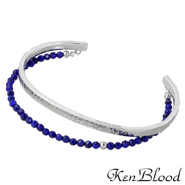 【ポイント2倍！マラソン終了まで】 ケンブラッド KEN BLOOD シルバー バングル アクセサリー ラピスラズリ シルバー925 スターリングシルバー KP-376S-SV｜Sies Rosso シーズ ロッソ