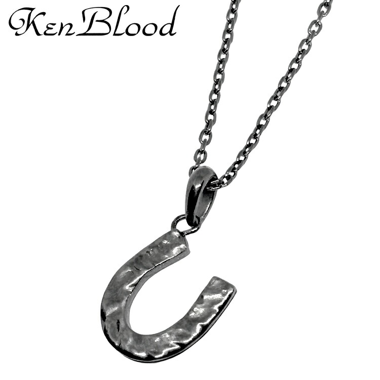 ケンブラッド KEN BLOOD ネックレス レディース 馬蹄 シルバー ジュエリー ブラック ホースシュー 925 スターリングシルバー KP-391BK