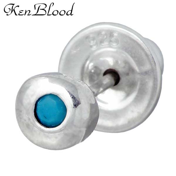 ケンブラッド KEN BLOOD ターコイズ シルバー ピアス アクセサリー 1個売り 片耳用 シルバー925 スターリングシルバー KP-396SV-TQ