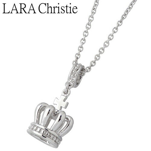 【ポイント2倍！マラソン終了まで】 ララクリスティー LARA Christie ラコロナ シルバー ネックレス アクセサリー ホワイト クラウン WHITE Label シルバー925 スターリングシルバー LA-P5721-W｜Sies Rosso シーズ ロッソ