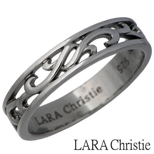 【ポイント2倍！マラソン終了まで】 ララクリスティー LARA Christie ランソー シルバー リング ブラック 15～23号 指輪 アクセサリー BLACK Label シルバー925 スターリングシルバー LA-R6028-B｜Sies Rosso シーズ ロッソ