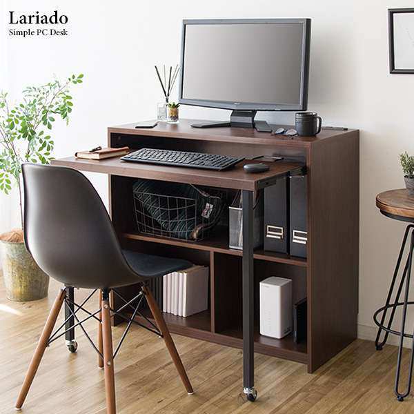 【ポイント2倍！マラソン期間中】 シンプル PC デスク 幅90cm コンセント付き 木製 パソコン用 Lariado ラリアード 新生活 引越し 家具 北海道・沖縄 離島は別途追加送料見積もりとなります メーカー直送 DT-1002