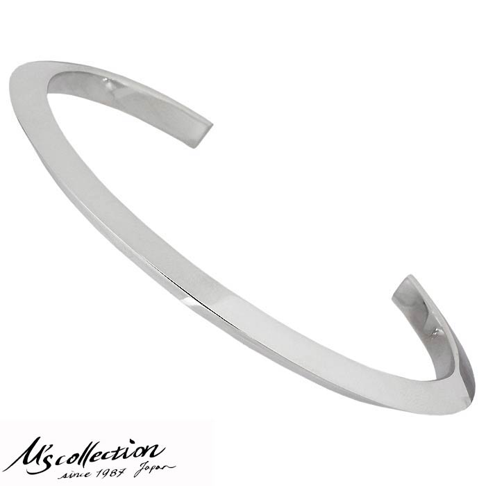 エムズコレクション M's collection ファイントライアングルワイヤー シルバー バングル メンズ ブレスレット シルバーアクセサリー アクセ ギフト プレゼント FB-001