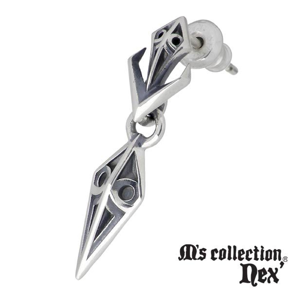 【ポイント2倍！マラソン期間中】 エムズコレクション M's collection デザインチャーム シルバー ピアス アクセサリー メンズ 1個売り 片耳用 スタッドタイプ シルバー925 スターリングシルバー X0251
