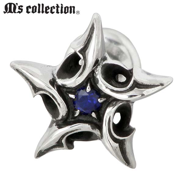 【ポイント2倍!マラソン終了まで】 エムズコレクション M's collection スター シルバー ピアス アクセサリー ストーン 1個売り 片耳用 片耳 シルバー925 スターリングシルバー X0321|Sies Rosso シーズ ロッソ