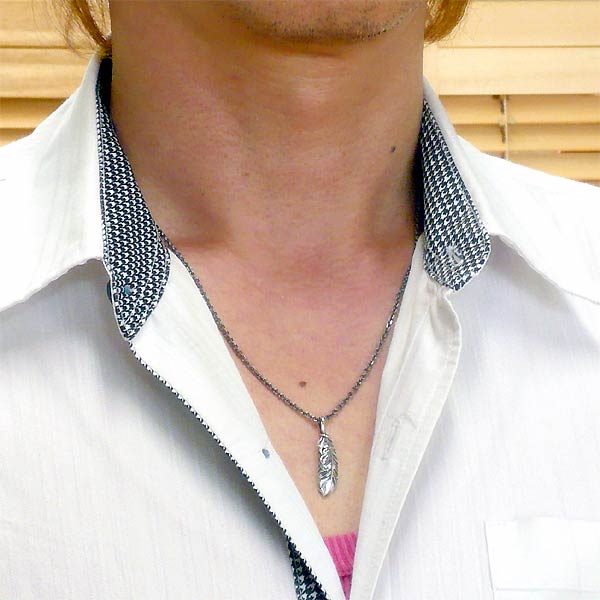 エムズ コレクション Ms メンズ Collection ジュエリー ネックレス メンズ フェザー フェザー シルバー ジュエリー 羽根 925 スターリングシルバー Xp 040 シルバーアクセサリーsies Rosso 送料無料 Ms Collection エムズコレクション フェザー シルバー ネックレス