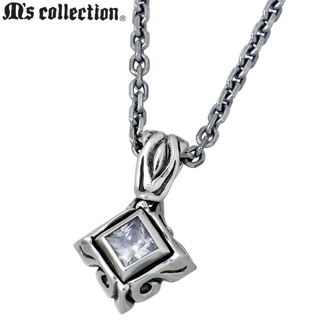【ポイント2倍！マラソン期間中】 エムズコレクション M's collection ストーン シルバー ネックレス アクセサリー メンズ レディース XP-068