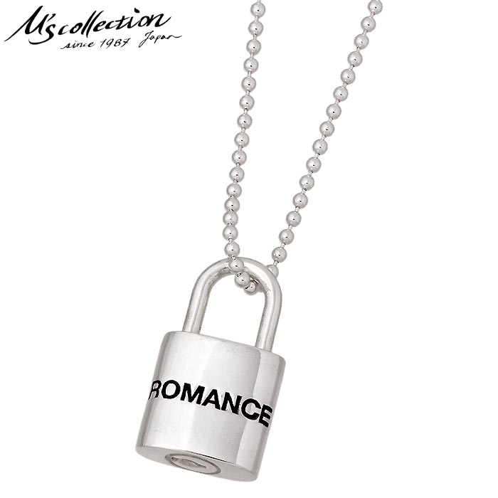 【ポイント2倍！マラソン終了まで】 エムズコレクション M's collection ロマンス パドロック シルバー ネックレス アクセサリー メンズ レディース XP-153｜Sies Rosso シーズ ロッソ