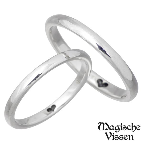 マジェスフィッセン Magische Vissen 裏ハート細タイプ シルバー ペア リング 指輪 アクセサリー 3～30号 1～25号 シルバー925 スターリングシルバー OZR-117-118-P｜Sies Rosso シーズ ロッソ