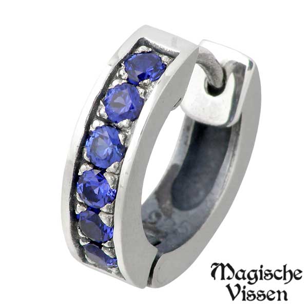 【ポイント2倍！マラソン期間中】 マジェスフィッセン Magische Vissen シルバー ピアス アクセサリー ストーン フープ 1個売り 片耳用 シルバー925 スターリングシルバー OZX-015