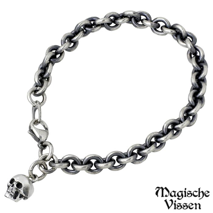 【ポイント2倍！マラソン期間中】 マジェスフィッセン Magische Vissen どくろ シルバー ブレスレット アクセサリー メンズ シルバー925 スターリングシルバー OZX-024 11,724円