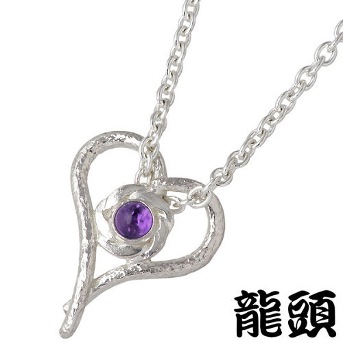 【ポイント2倍!マラソン終了まで】 龍頭 RYUZU 小花 岩石 ハート シルバー ネックレス アクセサリー チェーン付き ストーン シルバー925 スターリングシルバー シルバー950 RYUZU-P-71CL60|Sies Rosso シーズ ロッソ