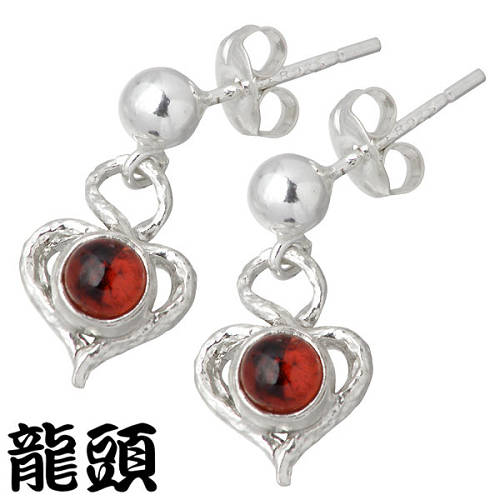 【ポイント2倍！マラソン終了まで】 龍頭 RYUZU 岩石 ハート シルバー ピアス アクセサリー 2ヶ ピン ストーン 2個売り 両耳用 シルバー925 スターリングシルバー シルバー950 RYUZU-PI-25-P｜Sies Rosso シーズ ロッソ