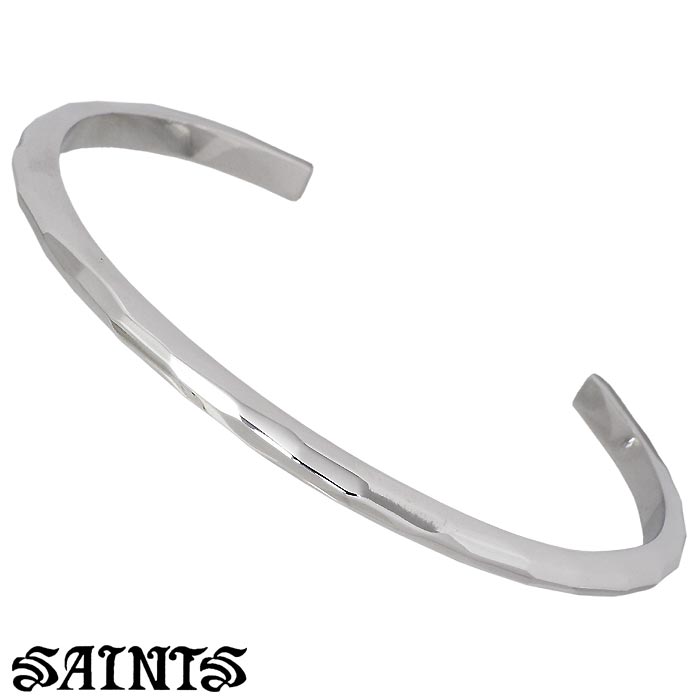 【ポイント2倍！マラソン終了まで】 セインツ SAINTS シルバー バングル アクセサリー ハンマーアイ メンズ SSB-840｜Sies Rosso シーズ ロッソ