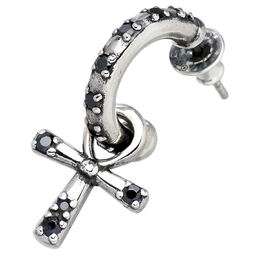 【ポイント2倍！マラソン期間中】 セインツ SAINTS アンセイタ クロス シルバー ピアス アクセサリー 片耳用 シルバー925 スターリングシルバー SSE-17