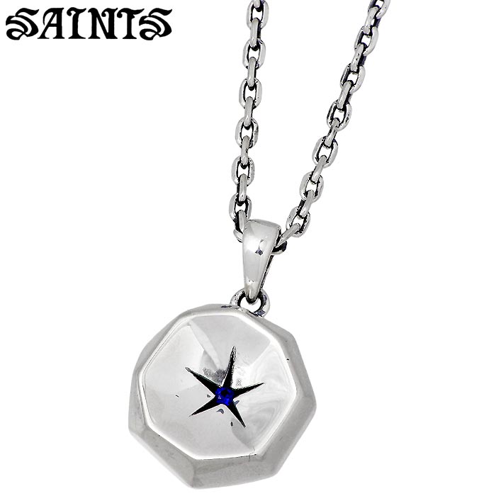 【ポイント2倍！マラソン期間中！】 セインツ SAINTS シルバー ネックレス アクセサリー オクタゴン メンズ SSP-830