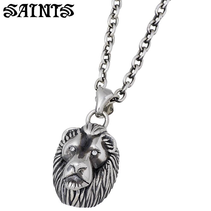 送料無料 セインツ Saints シルバー ジュエリー ネックレス 獅子王 メンズ ライオン キュービック Ssp 840 超人気 Www Caymanislandsrealty Com