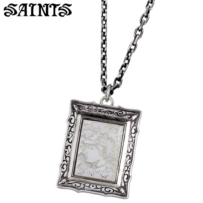 【ポイント2倍！マラソン期間中】 セインツ SAINTS ネックレス メンズ ピクチャ フレーム アテナ シェル シルバー ジュエリー SSP11-191