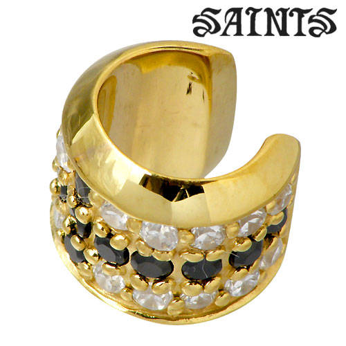 【ポイント2倍！マラソン期間中】 セインツ SAINTS ジルコニア クロス シルバー イヤーカフ アクセサリー 1個売り 片耳用 十字架 CZ SSE9-44G