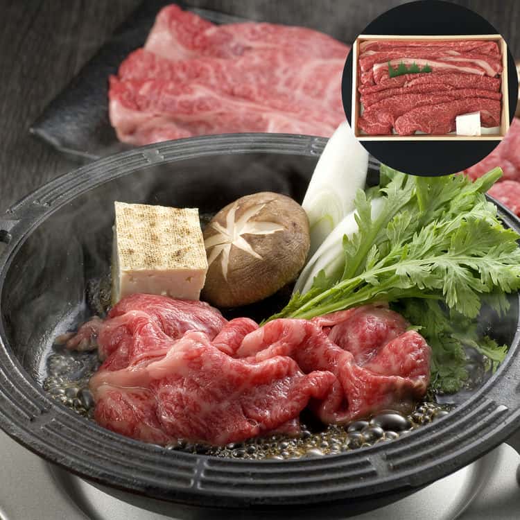 【ジャンルSALE 10%OFF！】 三重 松阪牛 すきやき モモ バラ 450g 黒毛和牛 牛肉 スライス 肉の芸術品 と称賛される松阪牛のとろけるように甘く 柔らかく 風味豊かな味わいをお楽しみください ご進物 ギフト 贈り物に｜Sies Rosso シーズ ロッソ