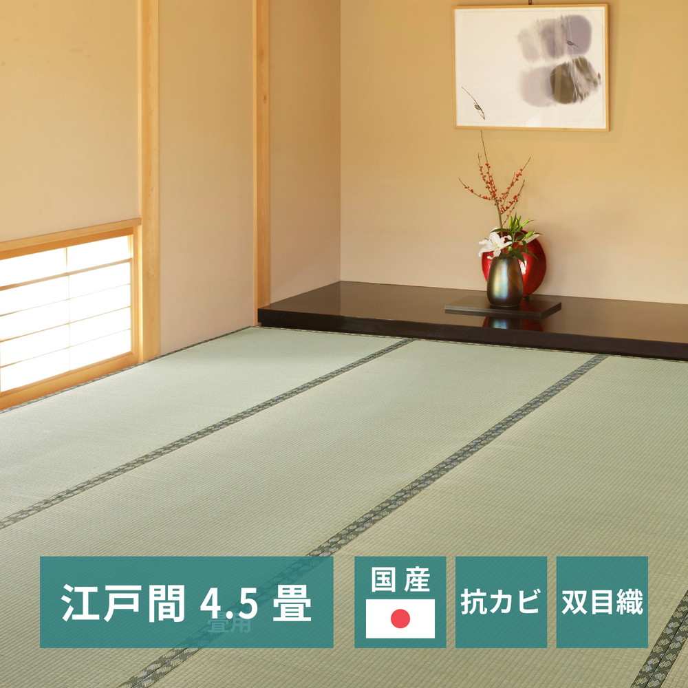 【ポイント2倍!マラソン終了まで】 国産い草カーペット 天草 江戸間 4.5帖 261×261|Sies Rosso シーズ ロッソ