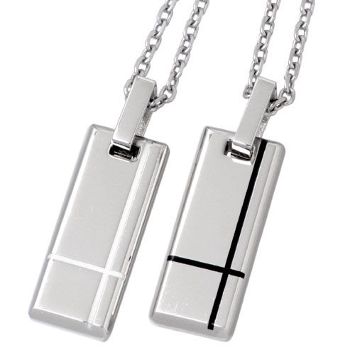 【ポイント2倍!マラソン終了まで】 ヴィー vie ステンレス プレートレジン ペアネックレス アクセサリー 金属アレルギー対応 アイボリー ブラック アレルギーフリー vie-N1078RI-RBK|Sies Rosso シーズ ロッソ