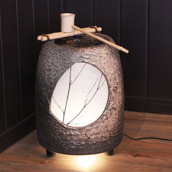 貴重未使用】電動つくばい　湧き水　流水　スポットライト付き 2025-b056-01-main.jpg