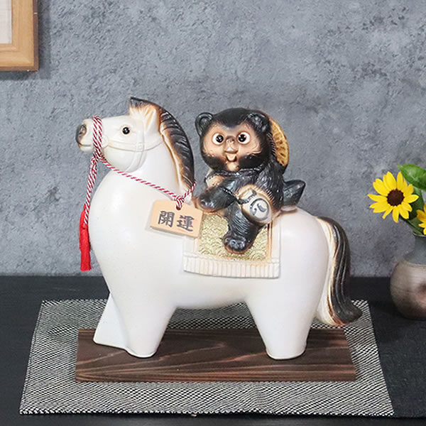 【信楽焼】オブジェ　馬 楽天市場】干支置物 信楽焼馬 干支 干支おきもの 信楽 午 しが