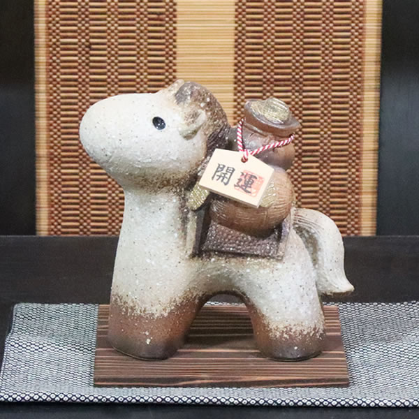 楽天市場】干支置物 信楽焼馬 干支 干支おきもの 信楽 午 しがらきやき