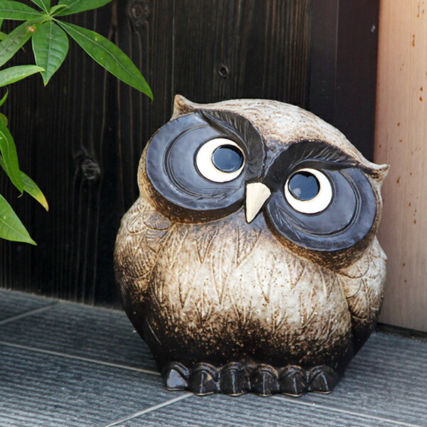 【今だけ限定10%OFFクーポン】信楽焼 和風 おしゃれ 9号首かしげふくろう 粉引 梟 ふくろう 置物 陶器 フクロウ しがらきやき 縁起物 ギフト fu-0138